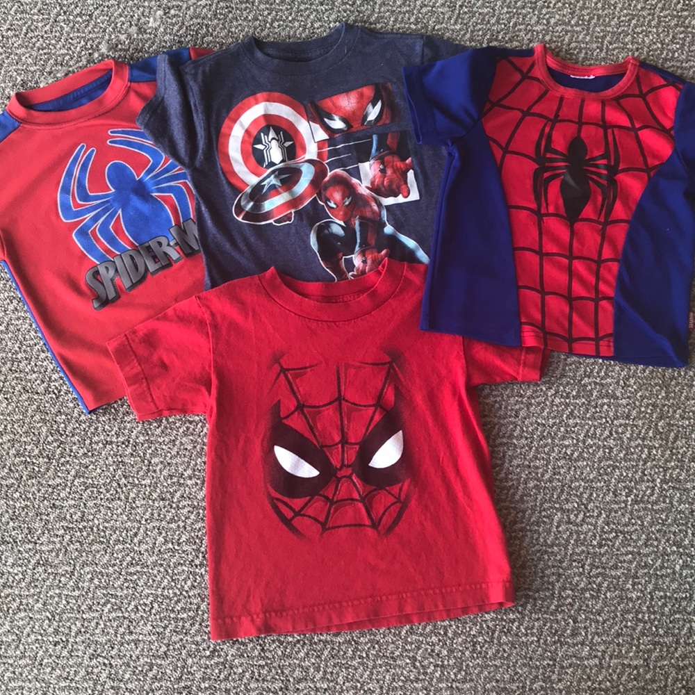 Spider-Man T-shirt Lot of 4 size 4T-5T